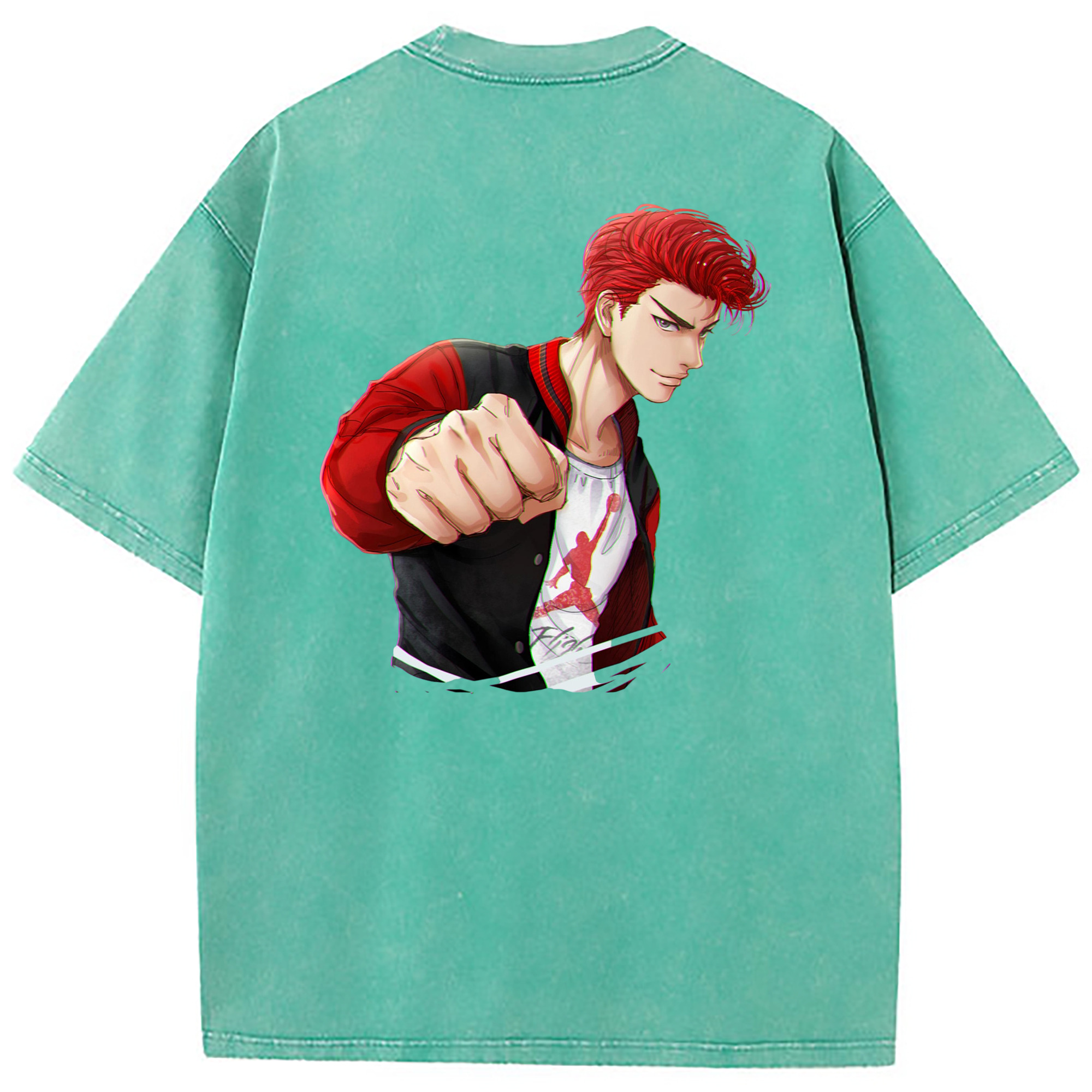（画像用） SLAM DUNK／スラムダンク 綿100% ヴィンテージ風 半袖Tシャツ（背面プリント）